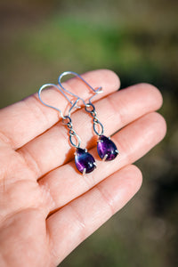 Crocus Bloom Convertible Earrings with Fluorite