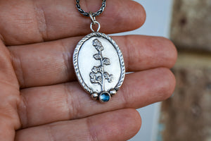 Botanical Burst Necklace with Montana Sapphire