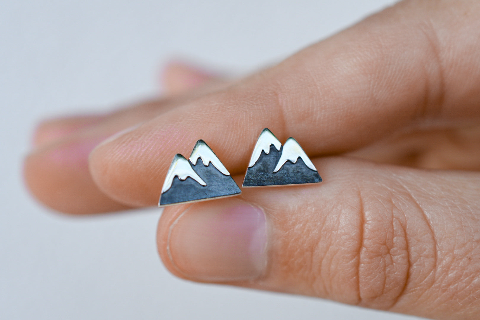 Mountain Peak Stud Earrings