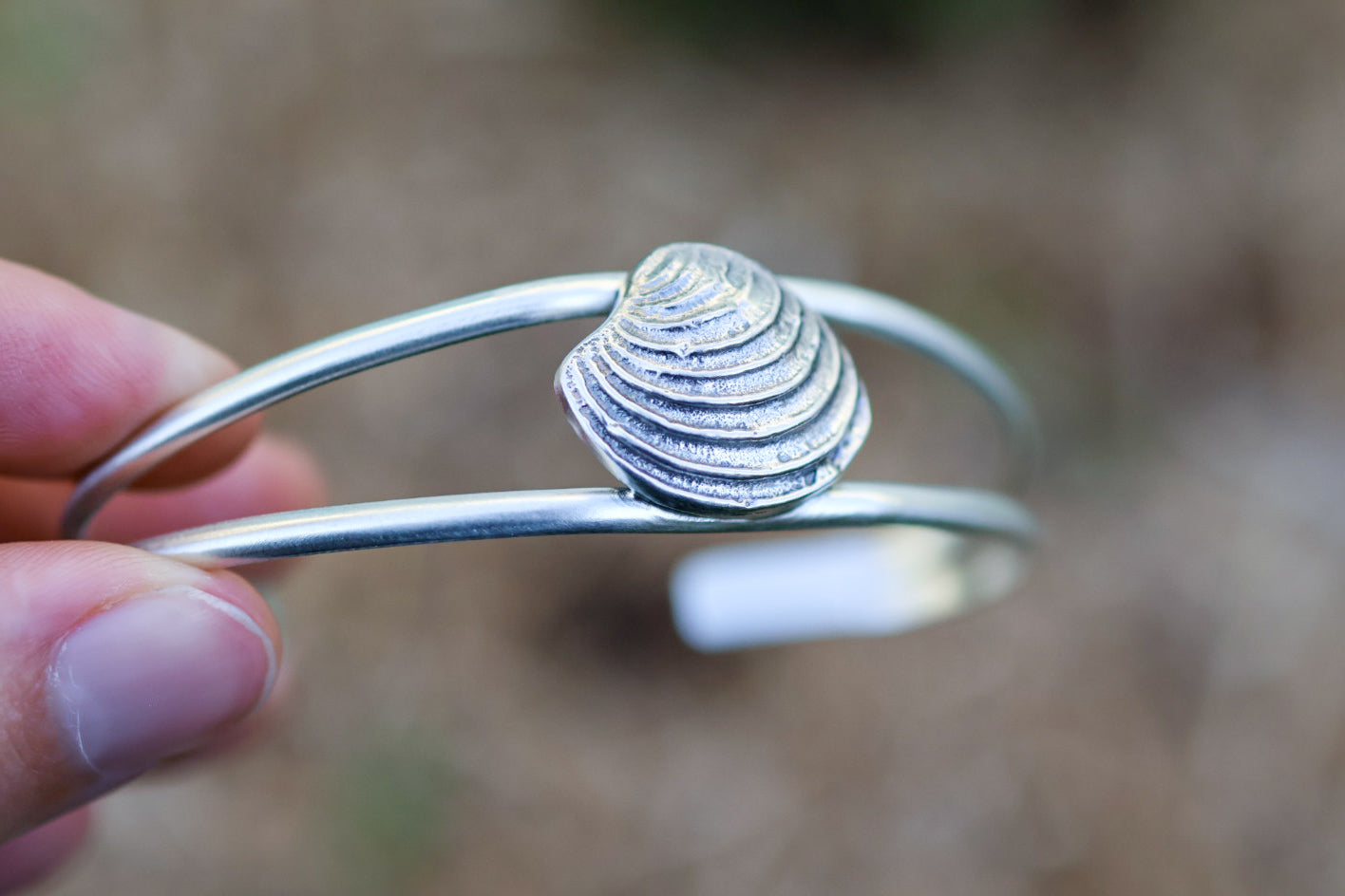 Beach Comber Cockle Shell Cuff Bracelet