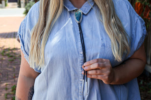 Bolo Tie with Shattuckite