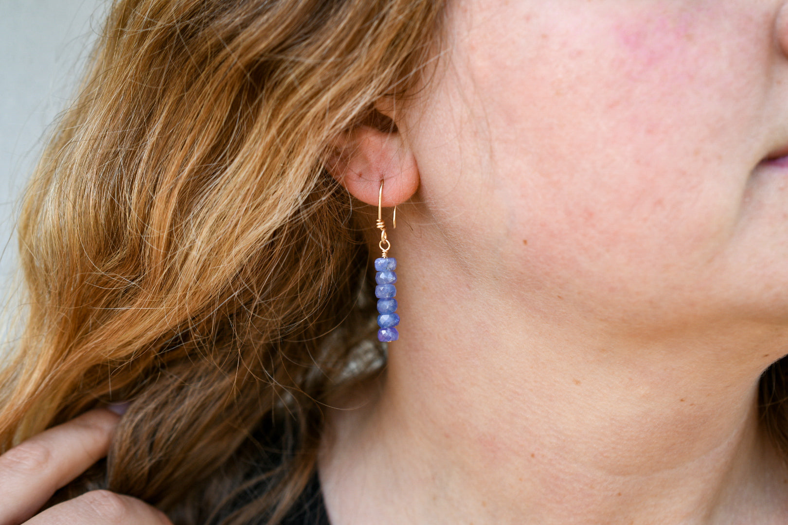 Cascade Earrings with Tanzanite- 14K Gold-filled