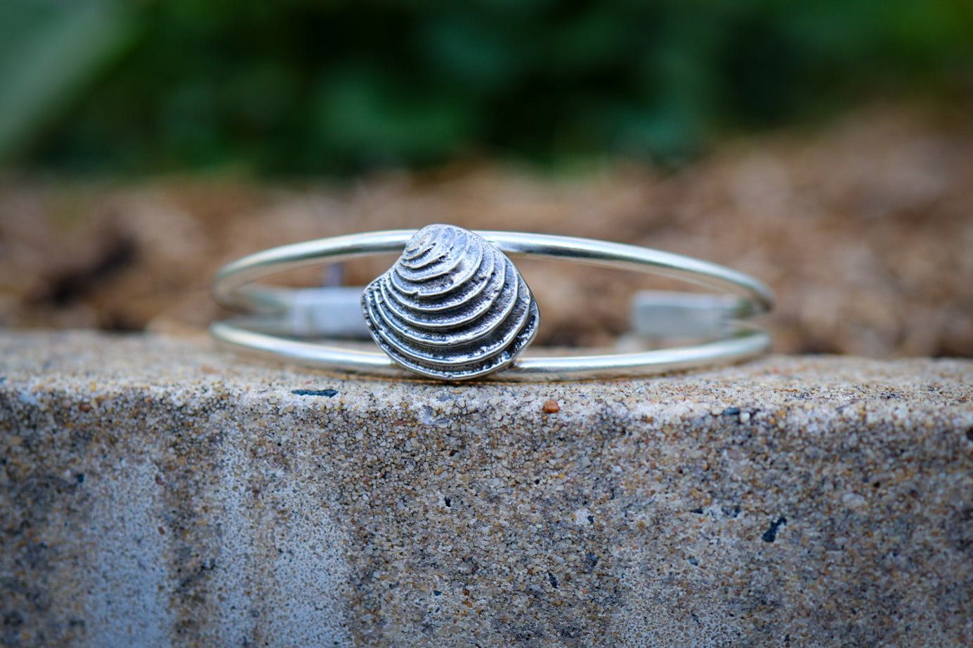 Beach Comber Cockle Shell Cuff Bracelet