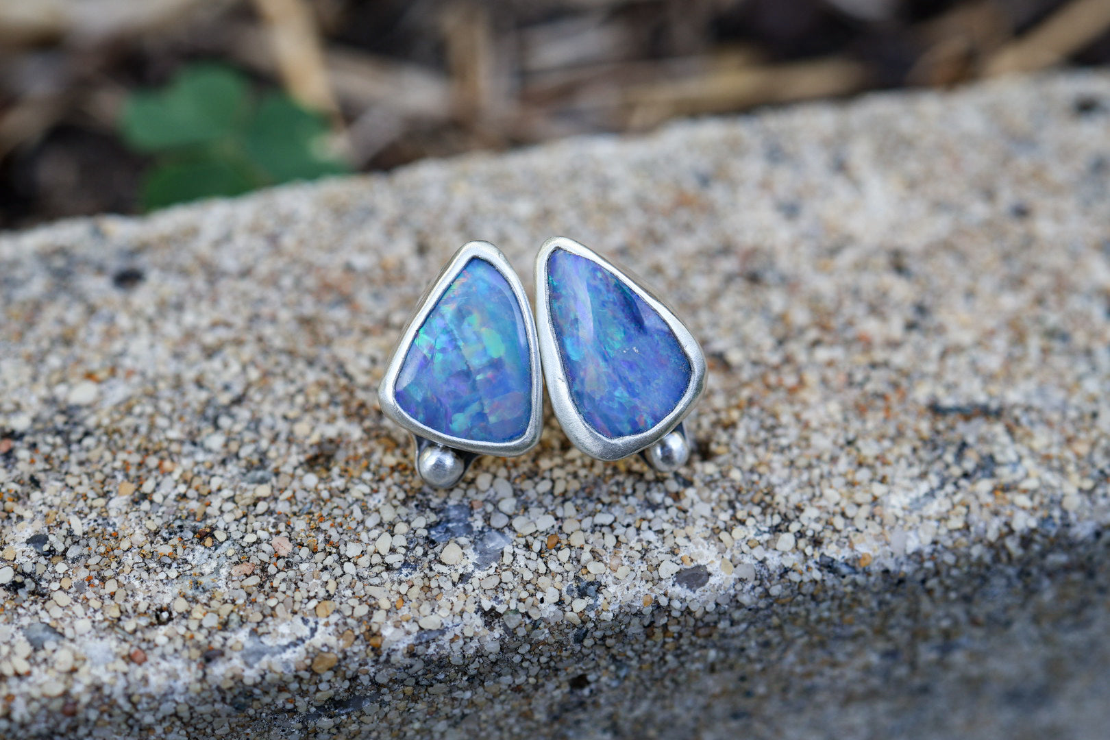 Aussie Opal Stud Earrings