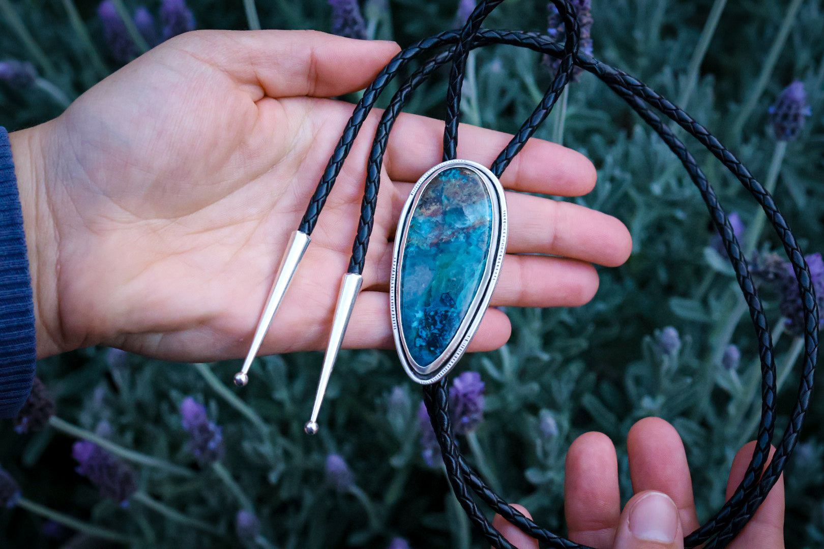 Bolo Tie with Shattuckite