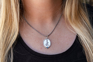 Botanical Burst Necklace with Montana Sapphire