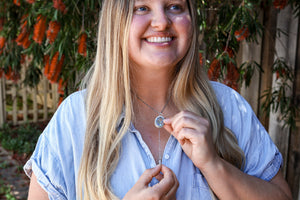 Sea Siren Necklace with Ammonite + Abalone Inlay and Shell