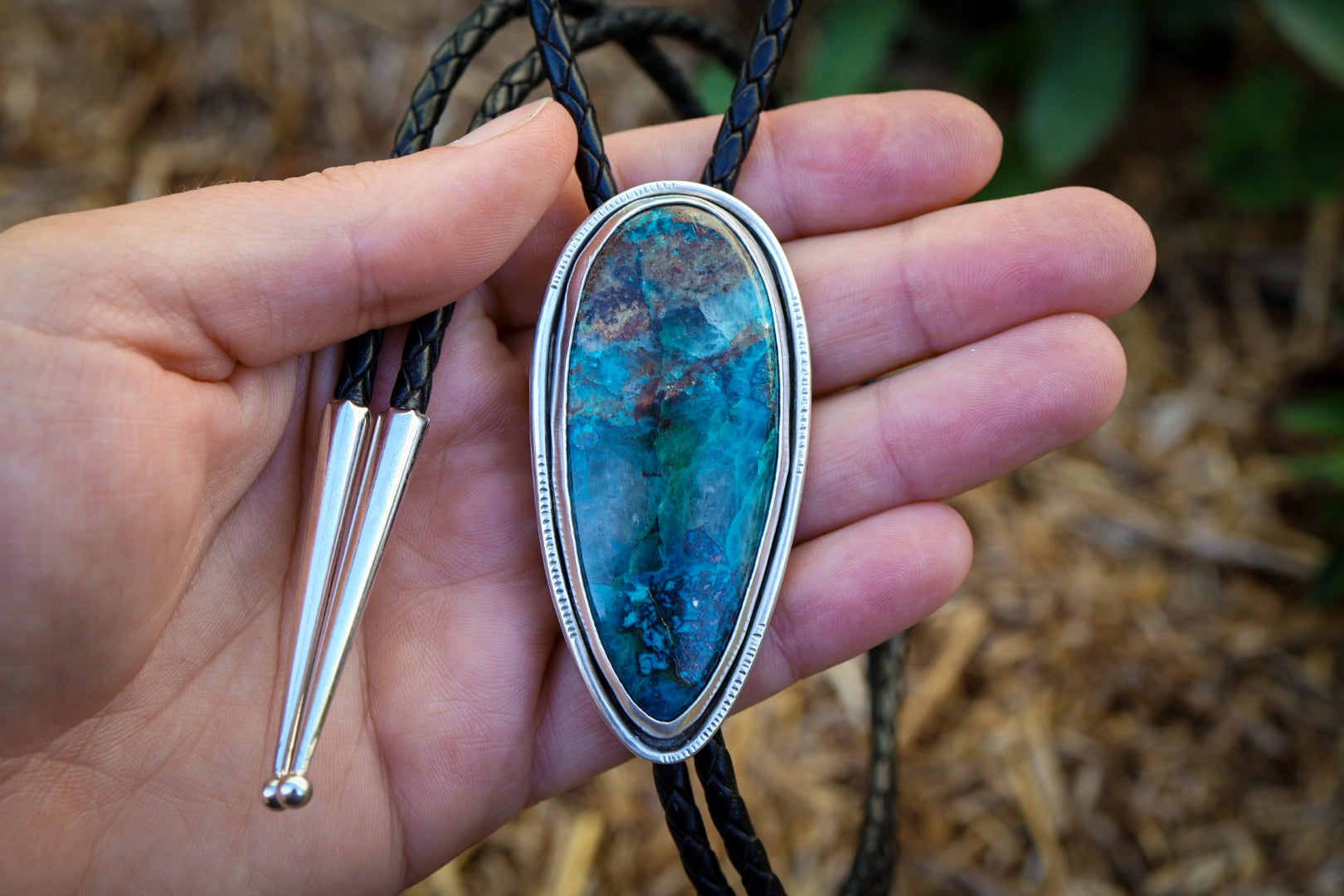 Bolo Tie with Shattuckite