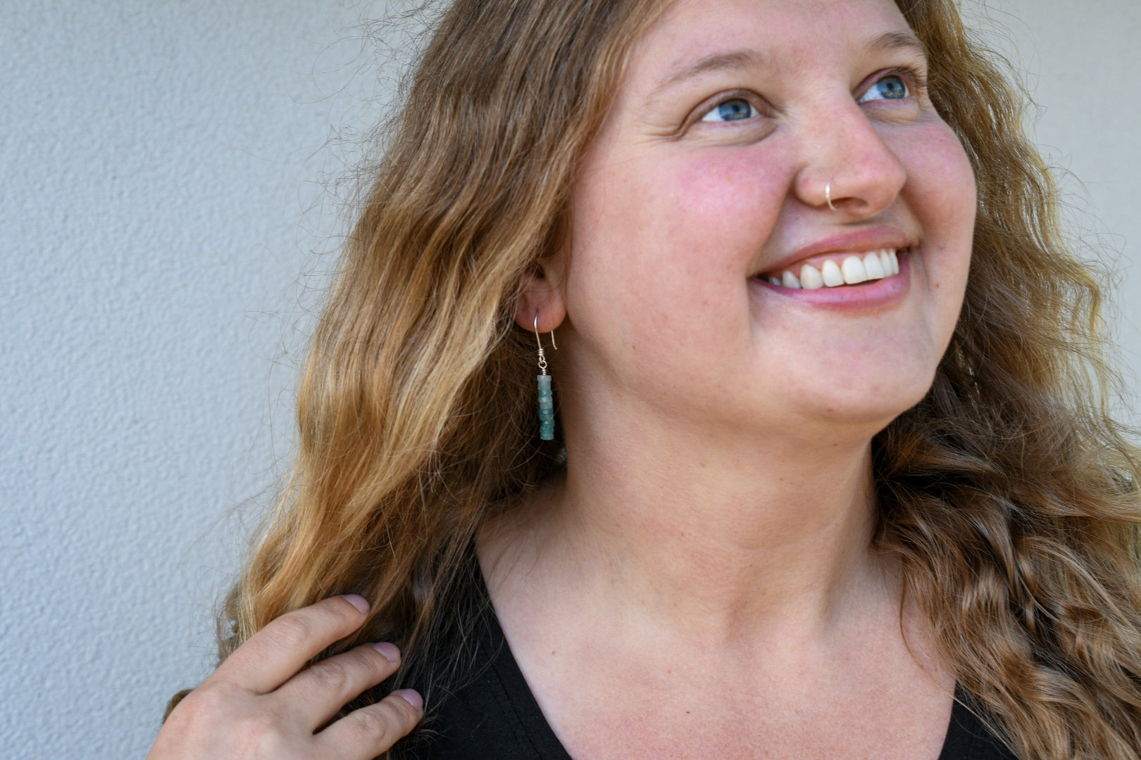 Cascade Earrings with Grandidierite- Sterling Silver