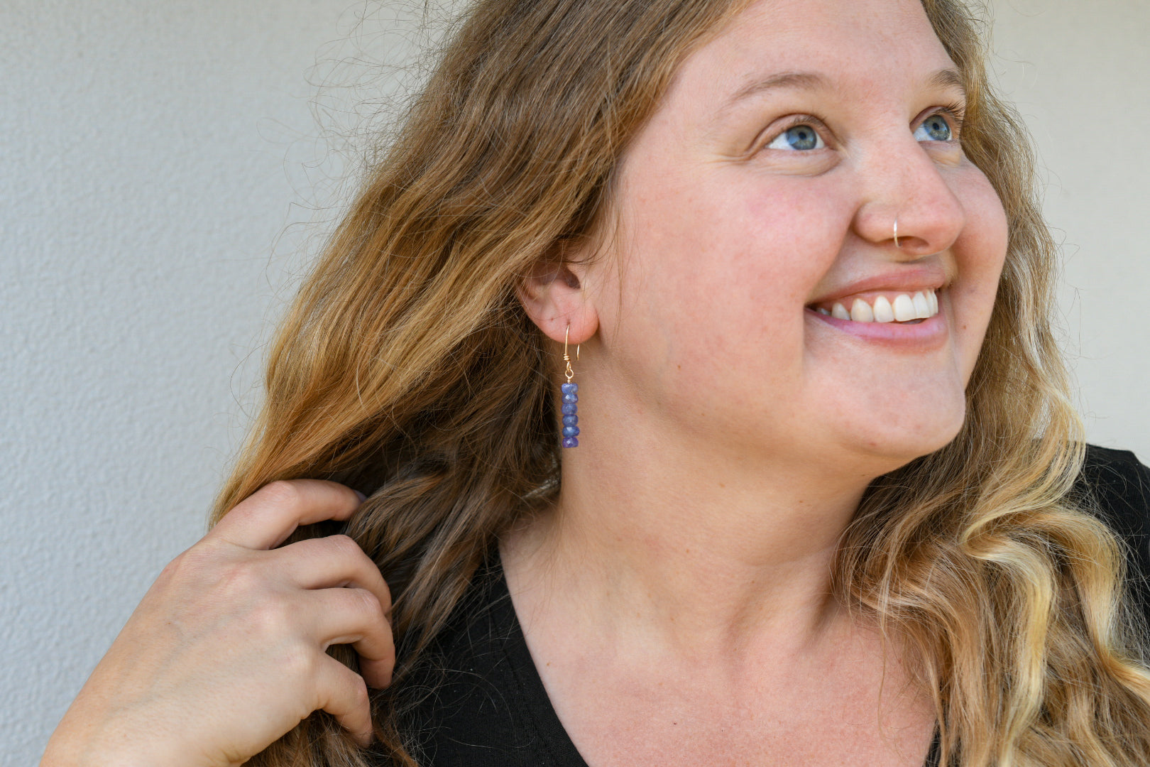 Cascade Earrings with Tanzanite- 14K Gold-filled