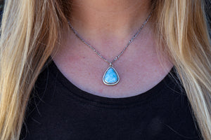 Tropical Land & Seas Reversible Necklace with Larimar