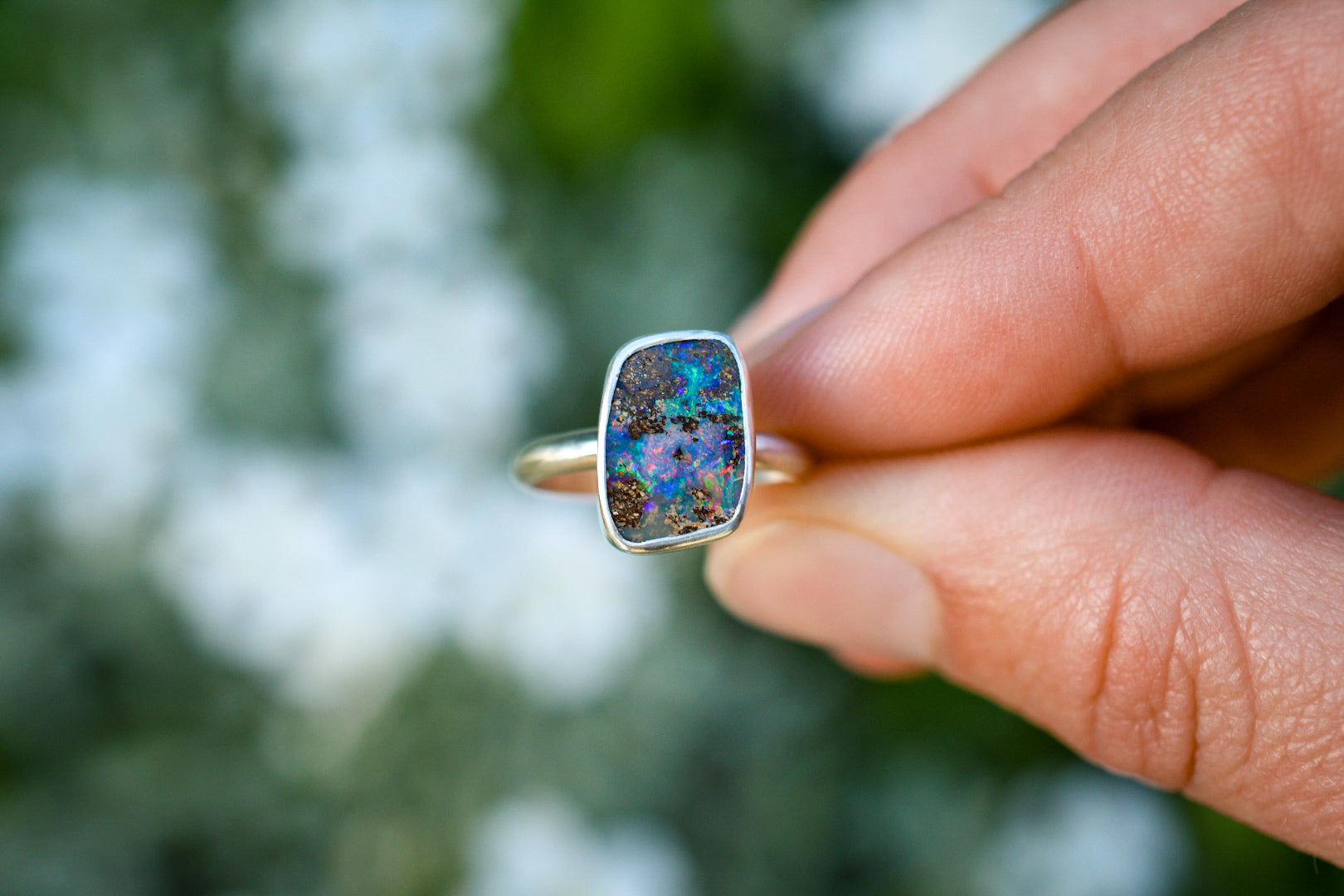 Boulder Opal Ring- Size 5.25