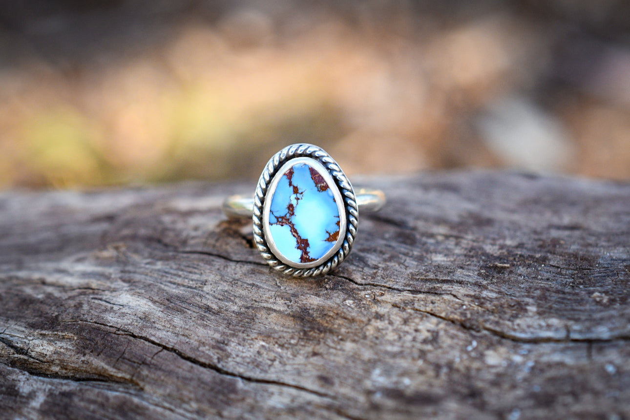 Golden Hills Turquoise Ring- Size 9