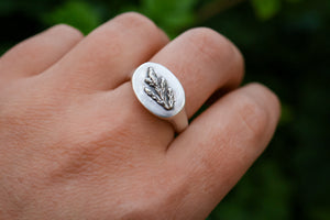 Cedar Signet Ring- Size 7