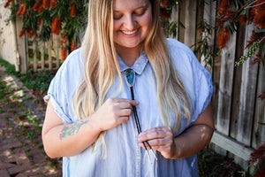 Bolo Tie with Shattuckite