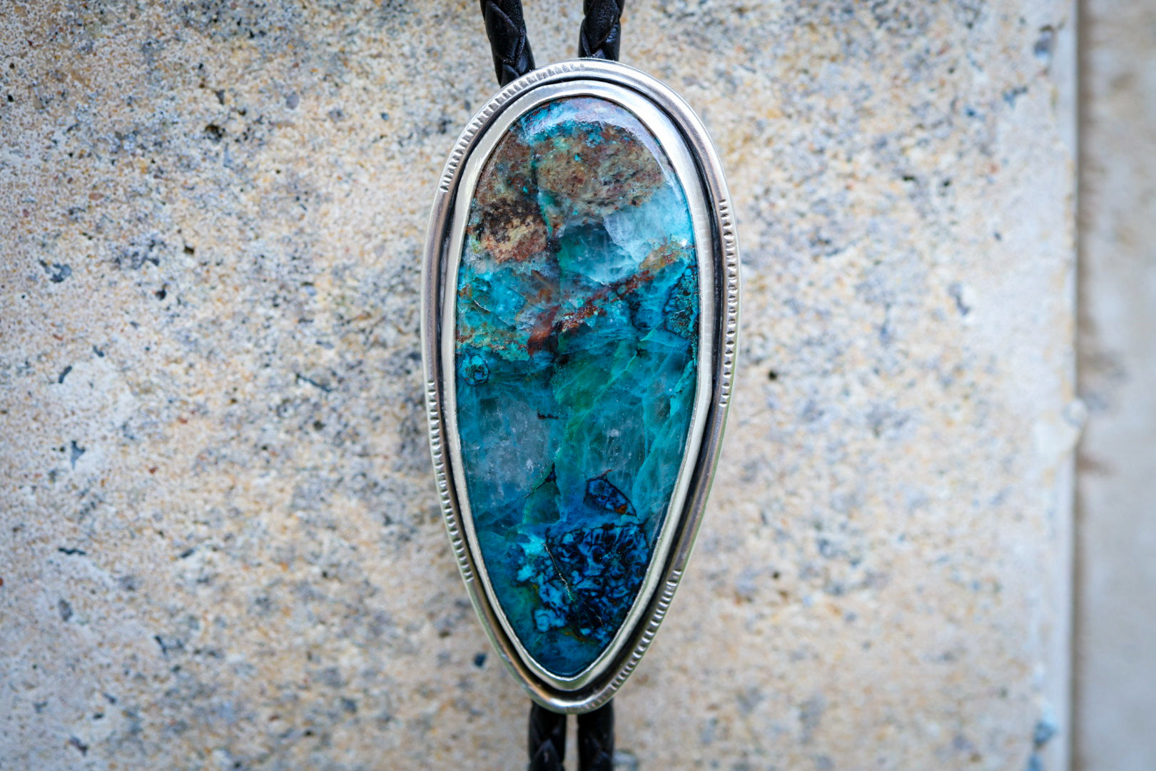 Bolo Tie with Shattuckite