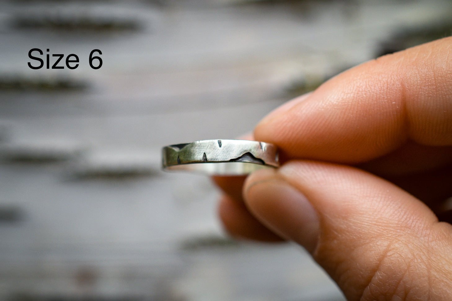 Birch Bark Stacker Rings