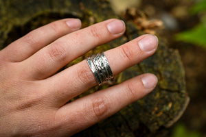 Tree Bark Stacker Rings