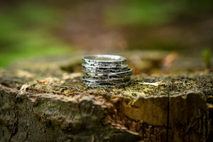 Tree Bark Stacker Rings