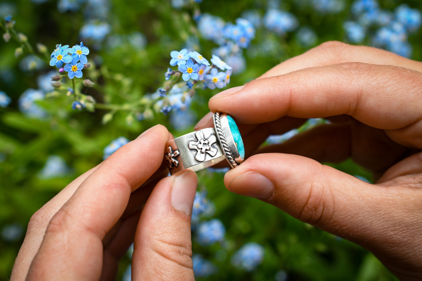 Forget Me Not Ring- Size 7.5