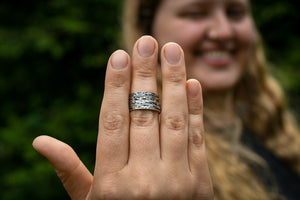 Tree Bark Stacker Rings