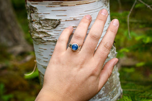 Birch Bark Ring with Kyanite- Size 7