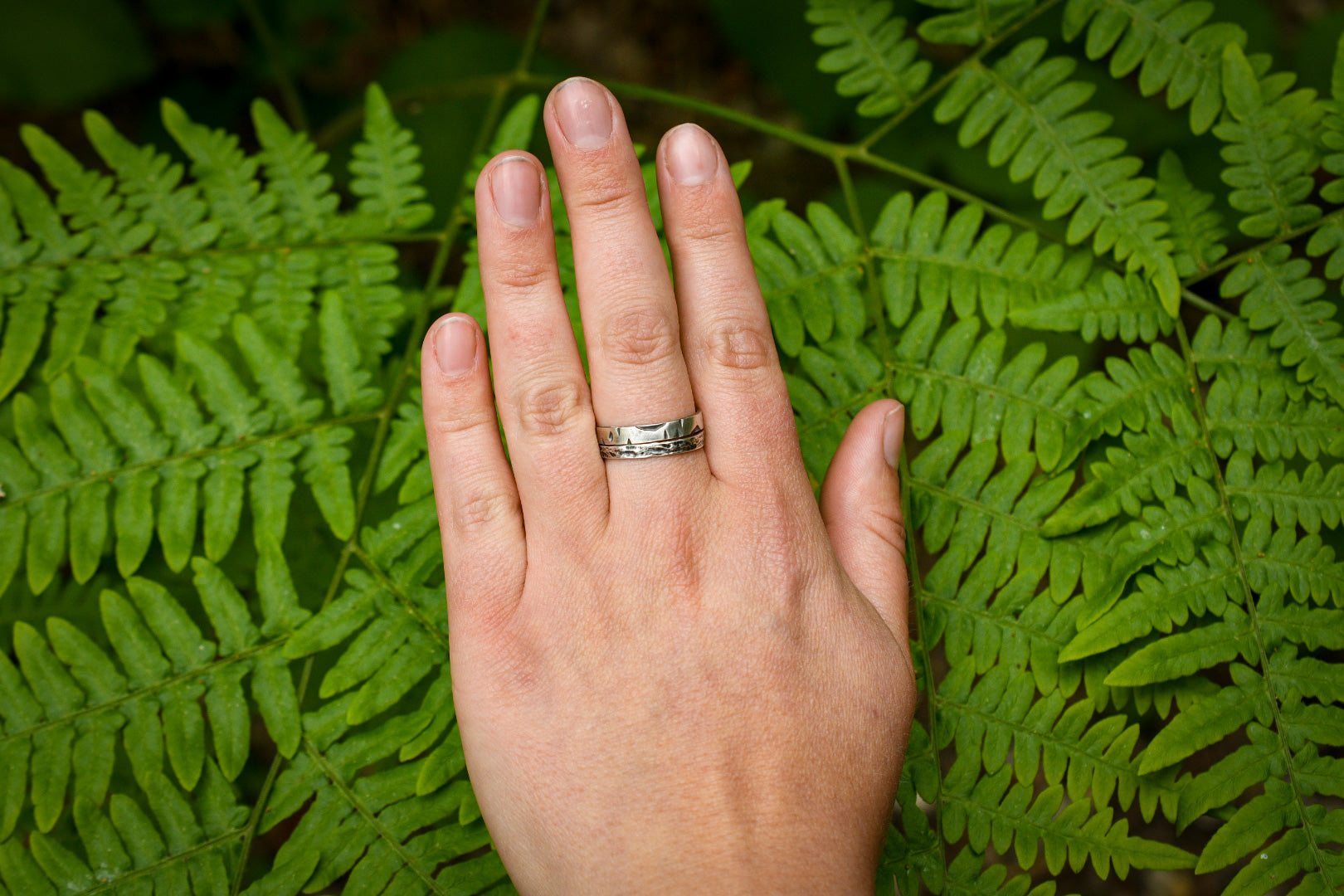 Birch Bark Stacker Rings