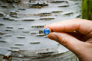 Birch Bark Ring with Kyanite- Size 7