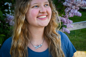 Wildflower Bouquet Necklace with Guava Quartz