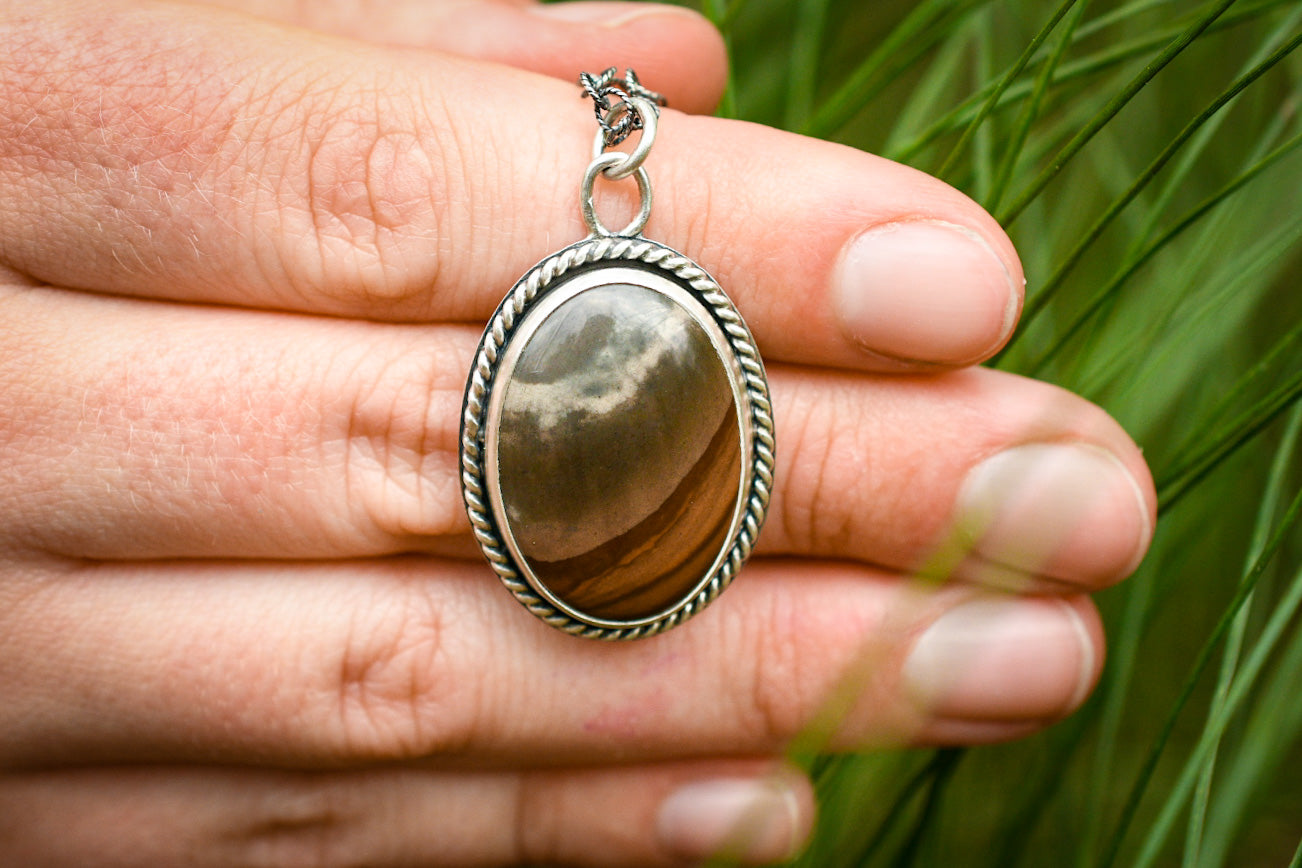 Desert Botanics Reversible Pendant with Polychrome Jasper